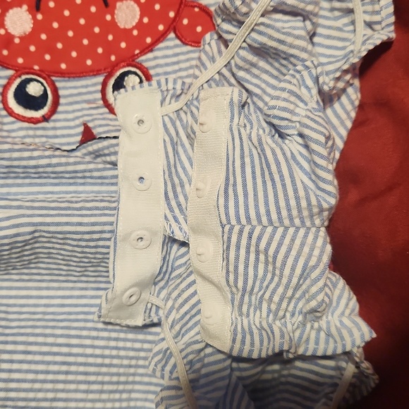 Goodlad Baby Girl Crab Romper Size:9 mos - Picture 4 of 5